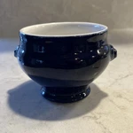 Emile Henry France Cobalt Blue Glazed Porcelain Lions Head Soup Bowl 19 Oz.. Fixed Price $15.00.