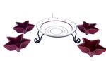 Longaberger American Starburst Pasta Bowl 4 Paprika Dishes Wrought Iron 6PC. Fixed Price $219.95.