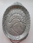 Arthur Court Designs Turkey Serving Platter 26X17 Cast Aluminum Vintage 1982. Fixed Price $94.99.