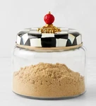 Mackenzie Childs Courtly Check Medium Kitchen Canister New In Box. Fixed Price $94.00.