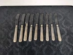 (9) Oneida Sant' Andrea Silver Plate Butter Knives. Fixed Price $29.99.