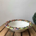 Bassano Ceramic Hand-painted Bowl 29 Cm Fruit Motif From Italy New. Fixed Price $105.84.