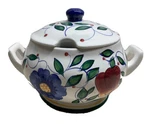 Zrike Soup Taurine Hand-painted Floral Fruit Multicolor Ceramic Lid Serving Bowl. Fixed Price $23.20.