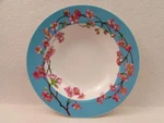 Madison By Darbie Angell Rim Soup Bowl Pink Flowers Plat. Vine Turq. Brand New. Fixed Price $7.70.