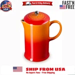 Le Creuset Stoneware French Press, 34 Oz., Flame. Fixed Price $57.60.