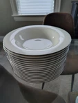 Set 16 Villeroy & Boch Black Lines 9 1/8" Soup Bowls 1748 Porcelain Germany New. Fixed Price $182.75.