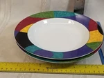 2 Mikasa Fine China M5101 Currents Soup Bowls. Fixed Price $11.12.