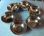 Leeber Golden Vine Hammered 6 Place Server, 8-3/4" Stainless Steel. Fixed Price $18.94.