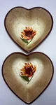 Pfaltzgraff Evening Sun Heart-shaped Bowls Hand Painted. Fixed Price $27.00.