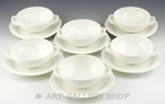 Villeroy & Boch 1748 Foglia Cream Soup Bowls W/ Handles Saucers Set Of 6 Mint. Fixed Price $199.00.