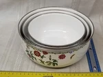 Studio Nova Bonne Cuisine Garden Bloom AZ016 - 3 Aluminum Nesting Mixing Bowls. Fixed Price $44.81.