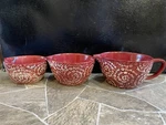 3 Mixing Batter Bowls Temp-tations Tara Spouts Cranberry Pink Floral Nesting. Fixed Price $34.99.