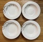 Kate Spade New York By Lenox Platinum Belle Boulevard Soup Bowls 9" Set Of 4. Fixed Price $175.00.
