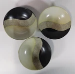 Set Of 3 Sango Stoneware Dunes Bowls Pattern #5024 Tri-colored Pebble Wave. Fixed Price $31.67.
