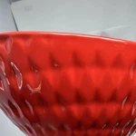 Bowl Manhattan Overandback Red Stoneware. Fixed Price $9.00.