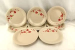 PER180 Pier One Red Flowers Berry Set Bread Plates. Fixed Price $28.74.