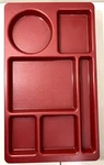Lot Of Textured 6 Compartment Cambro 915CW School Lunch Cafeteria Trays. Fixed Price $24.99.