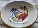2 Ceramica Cuore Rooster Fleur Lis Design Pasta Bowls Made In Italy Nwt. Fixed Price $29.99.