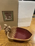 Grasslands Road Squirrel Nut Dish Handle Brown Acorn Ceramic Bowl Fall Nib. Fixed Price $28.50.