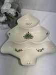 Spode Ceramic Christmas Tree Section Serving Dish Holiday Tableware S3334. Fixed Price $36.00.