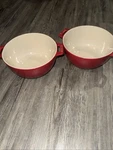 Staub Serving Bowl 18CM 1.4L Ceramic Red Set Two. Fixed Price $119.00.
