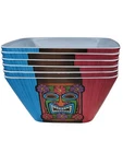 Melamine Set Of Amscan Plastic Bowls Vibrant Tiki Beach Party 6X3 Inch. Fixed Price $29.99.