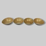 Neiman Marcus Gold Brushstroke Porcelain Cereal Bowl Set Of 4. Fixed Price $30.28.