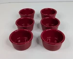 Chantal Stoneware Red Ramekins Custard 93-RM07 1/2 Set Of 6. Fixed Price $22.00.