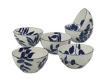Certified International Bowl Set Blue Arbor White 6-PIECE Stoneware Stackable. Fixed Price $44.99.