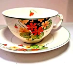 Cup & Saucer Geraniums-wedgwood 547269 Unicorn MARK-ENGLAND-7 Sets Available. Fixed Price $14.99.