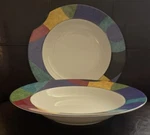 Set Of Mikasa California M5101 Currents Soup/cereal/pasta Bowls 8 1/2 Usa. Fixed Price $8.99.