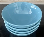 Set Of 4 Ikea Fargrik Turquoise Blue Cereal / Soup Bowls 6.25" Stoneware 15199. Fixed Price $36.96.