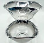 Silver Fade Chip & Dip 2PC Set Dorothy Thorpe-style Glass Bowls Mcm Vintage. Fixed Price $59.99.