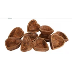SET-OF-10 Mini Heart Wood Bowls Stained Shaped Hand Carved. Fixed Price $62.00.