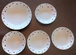 Set 5 Retired Pampered Chef Simple Additions Polka Dots Serving & Pasta Bowls. Fixed Price $34.99.