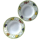 Mikasa Fruit Rapture Large Rim Soup Bowls Set Of 2 (Y4001). Fixed Price $16.95.