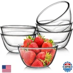 Nutriups 6 Pack 24OZ Glass Bowls Set For Cereal And Salad, Small. Fixed Price $44.03.
