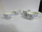 Vintage Gien France Oiseau Bleu Set Of 4 Flowers Birds. Fixed Price $84.99.