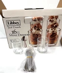 Libbey Just Desserts 16 Piece Mini 8 Round Glass Dishes With Spoons. Fixed Price $24.95.