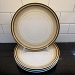 Noritake Fanfare Dinner Plates 10.25" Stoneware #8621 Set Of 4 Vntg Discontinued. Fixed Price $29.97.