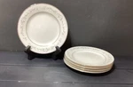 Set Of Noritake Heather 6 1/2" Bread Plates Silver Trim (JM15-072025). Fixed Price $22.36.