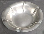 Vintage Pewter Bowl Reed And Barton Scalloped Flower Round 9" Stamped 601. Fixed Price $15.99.