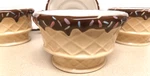 Oneida Rare Bowls (4) Ice Cream Sundae Waffle,cocolate Sprinkle Rims. Fixed Price $34.99.