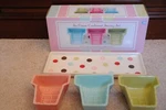 Ice Cream Condiment Serving Set Boxed Boston Warehouse. Fixed Price $74.99.