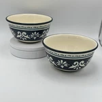 Bobby Flay Marbella Stoneware Cereal Bowls Set Of 2 6 Navy Blue. Fixed Price $26.40.