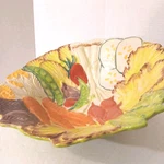 Temp-tations By Tara Figural Vegetable Serving Salad Bowl 12"R 1.75QT Oven Micro. Fixed Price $23.49.