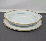 Noritake 6124 Richmond Oval Vegetable Serving Bowl 10 1/2" X 7 & Dish. Fixed Price $45.00.