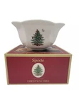 Spode Christmas Tree 7" Hexagonal Nut Bowl Candy Serving New Box. Fixed Price $24.99.