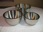 Artisan Double-wall Hammered Stainless Steel Serving Bowl Set.. Fixed Price $75.00.