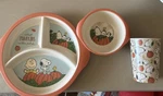 2021 Peanuts Worldwide Children's Bowl Cup Plate Snoopy Charlie Pumpkins Set. Fixed Price $25.00.